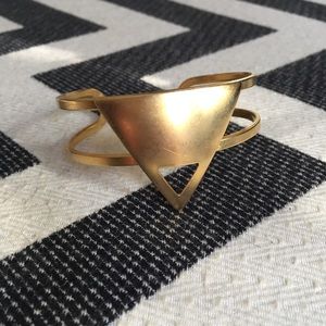 Geometric Cuff Bracelet in Gold